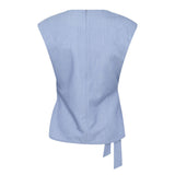 TennyCC Pleat Top - Denim blue