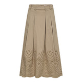 PoppyCC Pleat Scallop Skirt - Mushroom