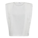 ZelliCC Padded Pleat Top - White - Co'couture