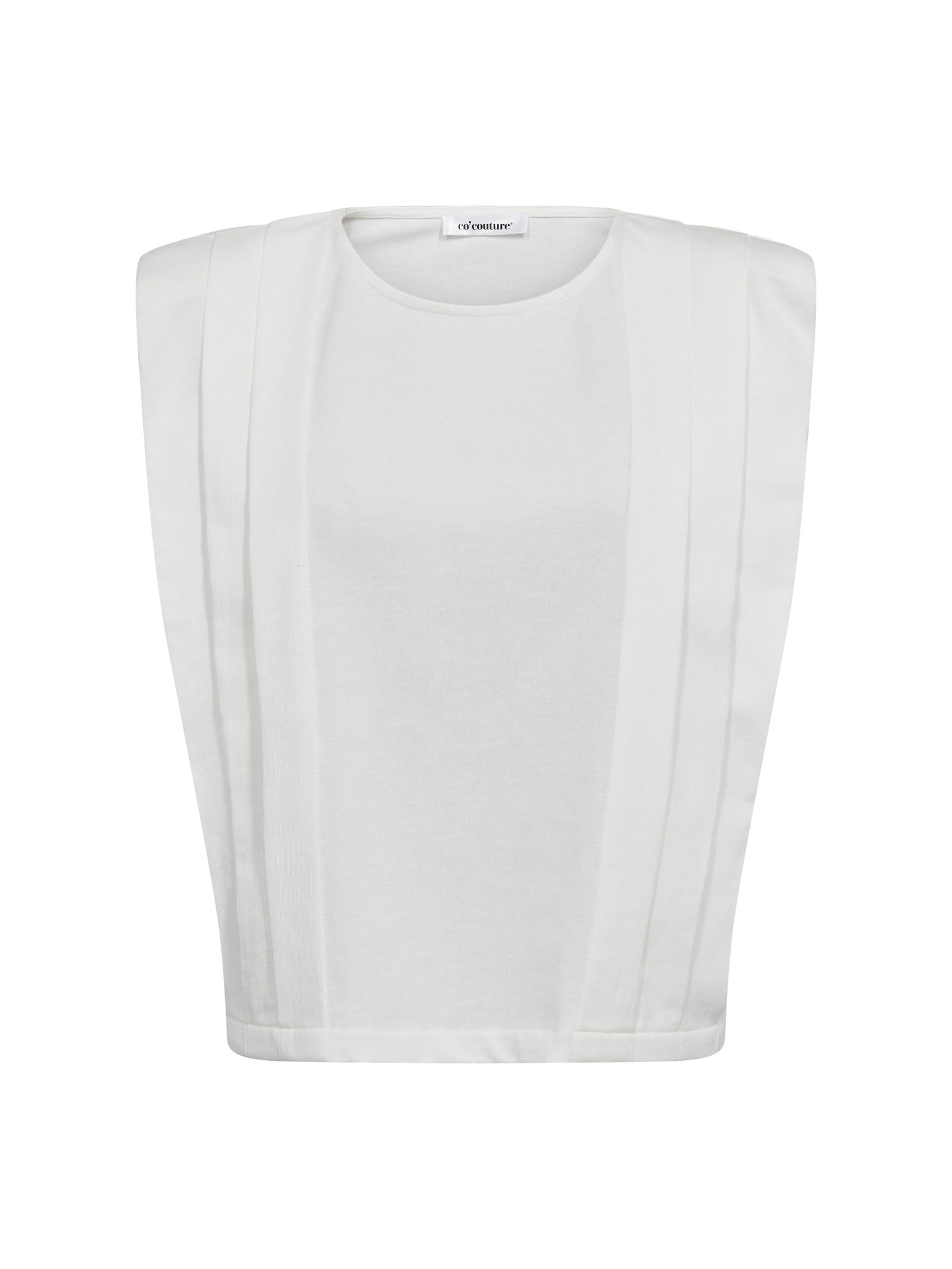 ZelliCC Padded Pleat Top - White - Co'couture