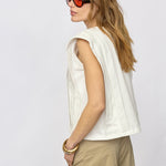 ZelliCC Padded Pleat Top - White - Co'couture