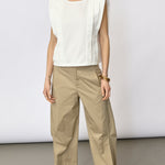 ZelliCC Padded Pleat Top - White - Co'couture