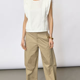 ZelliCC Padded Pleat Top - White - Co'couture