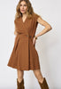 ElaraCC Crop Wrap SS Dress - Suntan