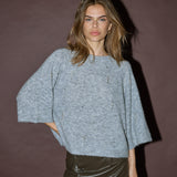 AelleCC SS Knit - Grey Melange