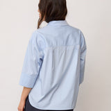 PoppyCC V-Blouse - Pale Blue