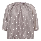 DitaCC Dot Balloon Blouse - Mink