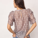DitaCC Dot SS Blouse - Mink