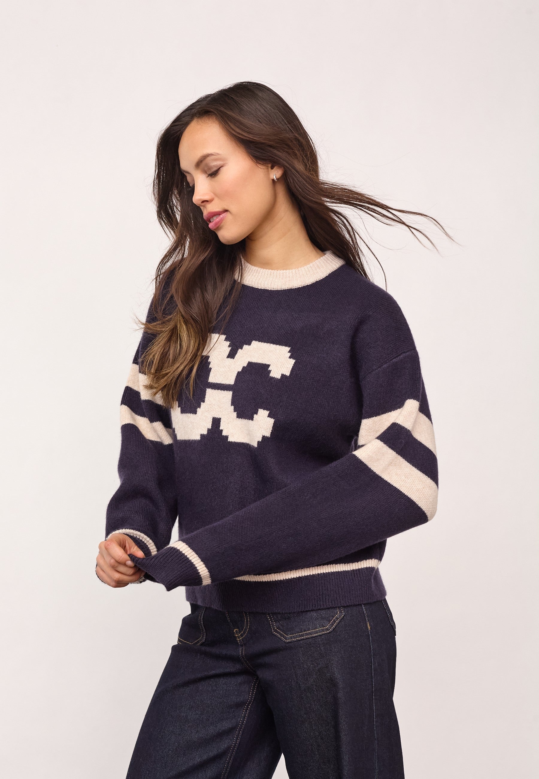 RowCC Coco Logo Knit - Navy - Co'couture