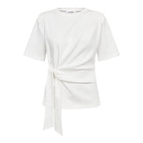 OrianeCC Pleat Tie Tee - White