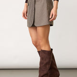 VeyaCC Check Wrap Skort - Brown