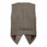 VeyaCC Check Wrap Vest - Brown