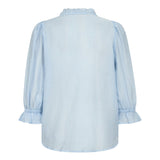 AviCC Lace SS V-Blouse - Pale Blue