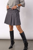 34223 LunaCC Pocket Pleat Mini Skirt - Dark Grey