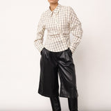BisoCC Asym Check Shirt - Off-White