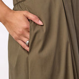 ElaraCC SS Wrap Dress - Olive