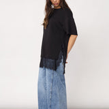LarsonCC Mix Lace Tee - Black