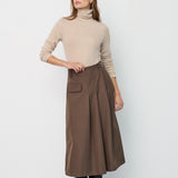LunaCC Long Skirt - Dusty Army