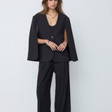 VolaCC Cape Button Blazer - Black