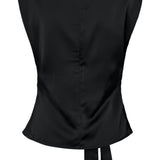 SafiraCC Pleat Top - Black