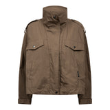 AlinaCC Double Funnel Neck Jacket - Brown
