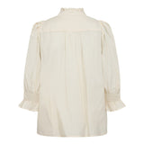 AilaCC Frill SS V - Blouse - Off white - Co'couture