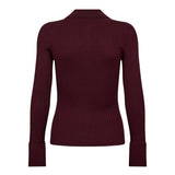 BonnyCC Polo LS Knit - Winered - Co'couture