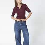 BonnyCC Polo SS Knit - Winered - Co'couture
