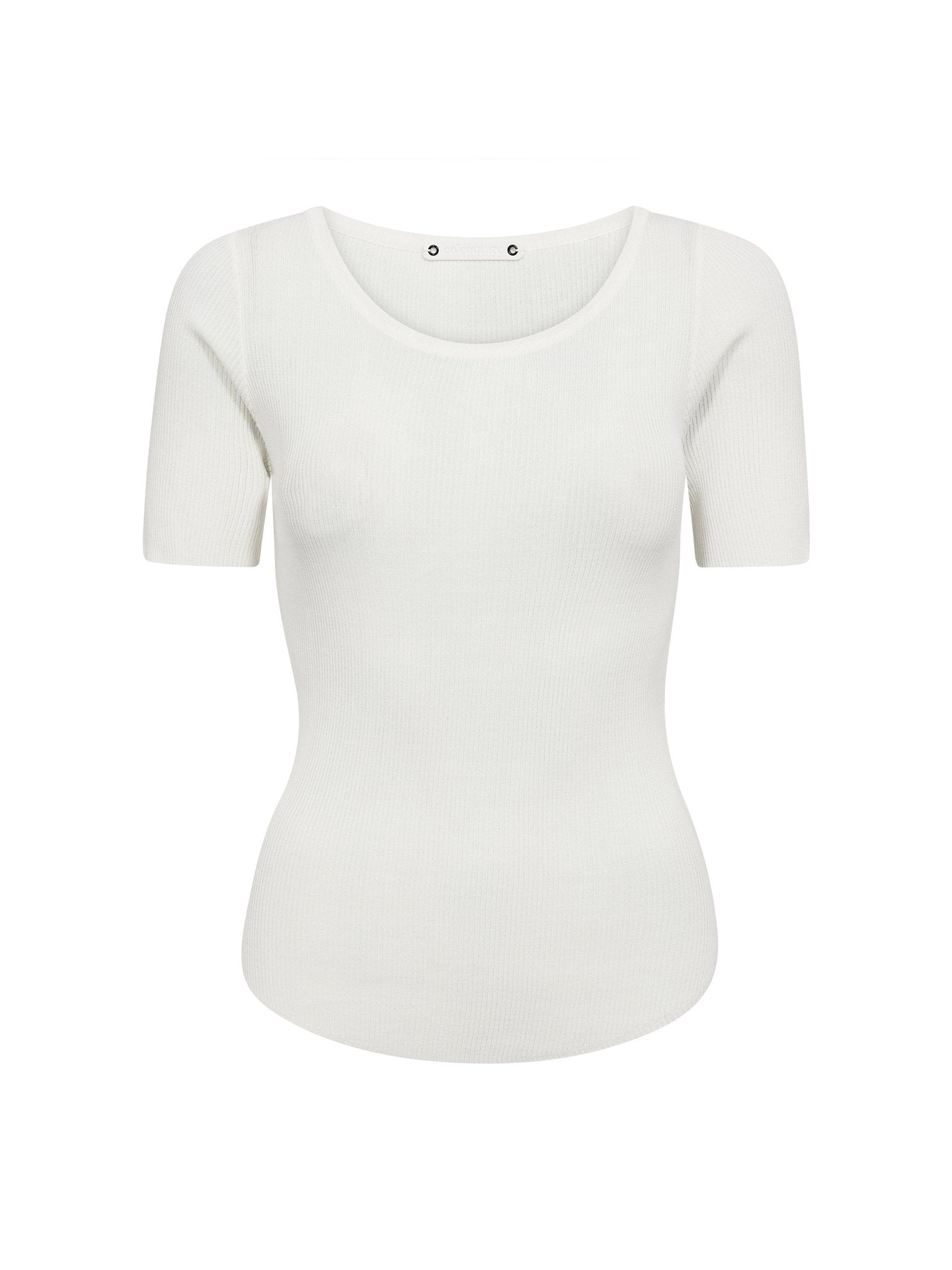 ClaireCC Rib Tee - Off white - Co'couture