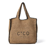 CocoCC Straw Beach Bag - Silver - Co'couture