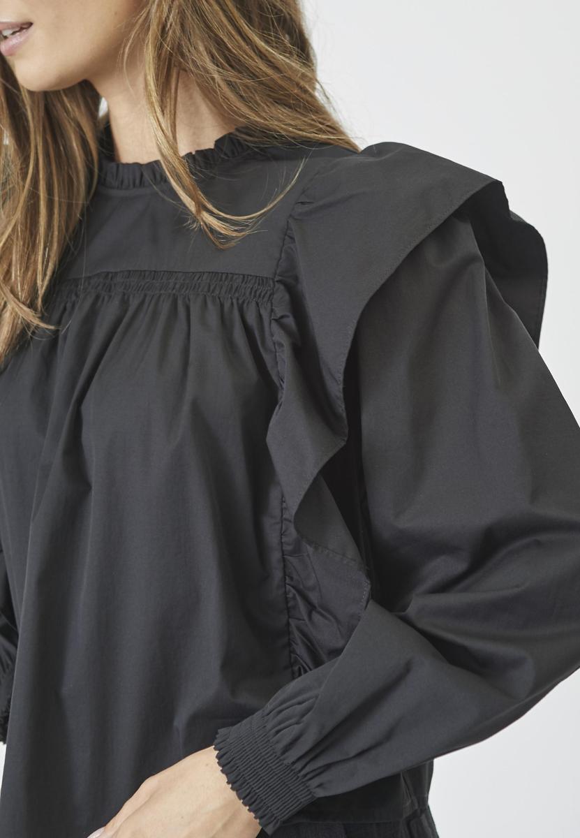 CottonCC Crisp Frill Blouse - Black - Co'couture