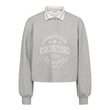 DengiCC Polo Crop Sweat - Grey Melange - Co'couture