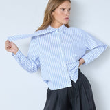 DevinCC Stripe Tie Shirt - Blue - Co'couture
