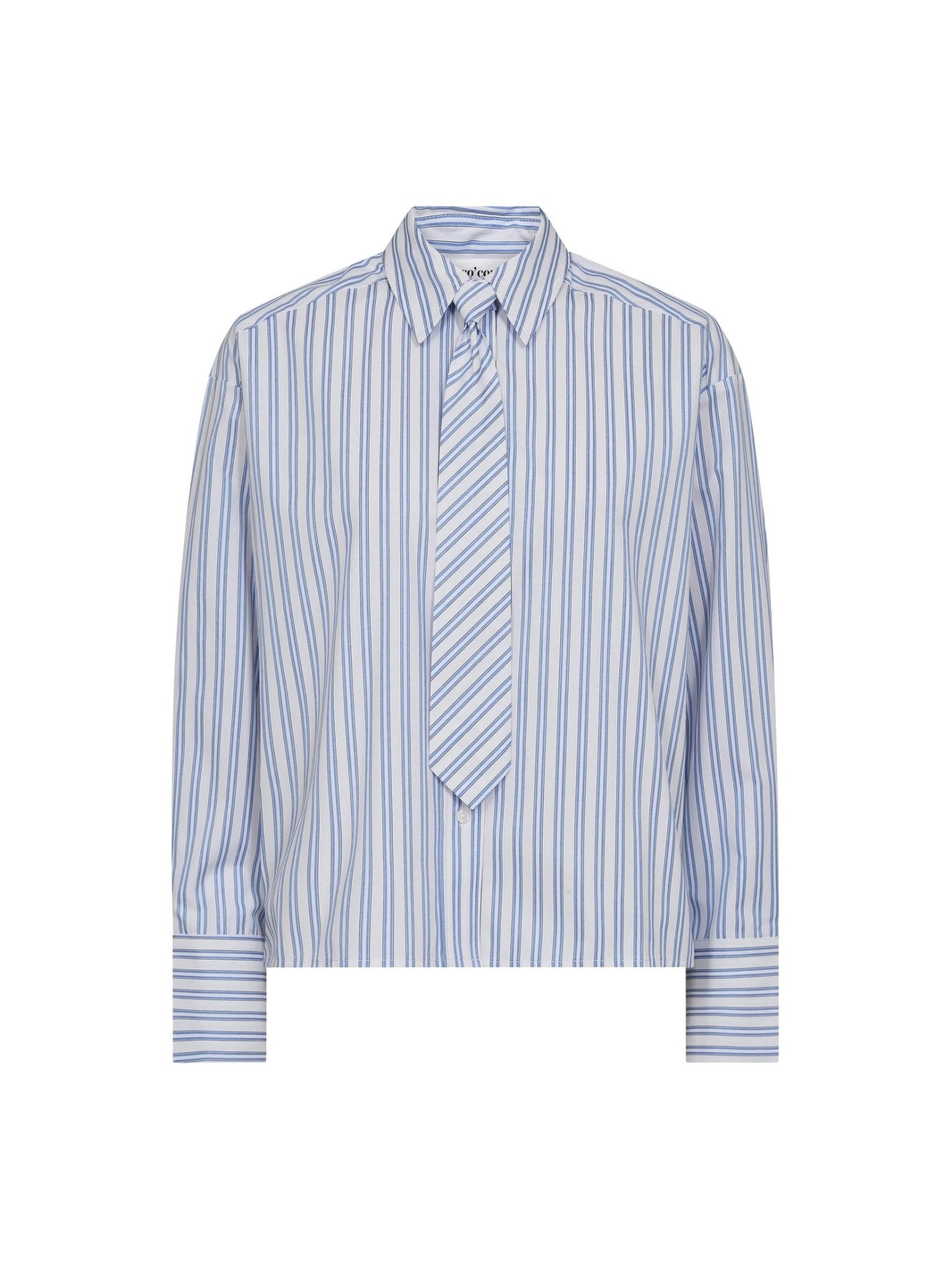 DevinCC Stripe Tie Shirt - Blue - Co'couture