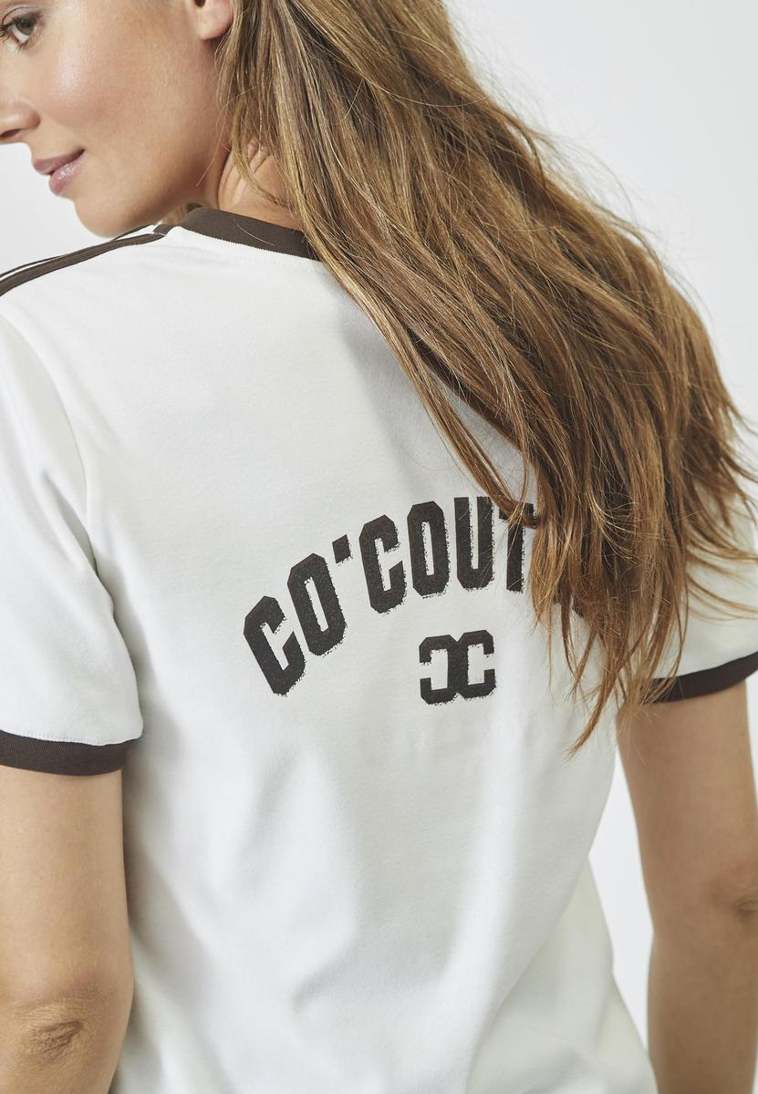 EdgeCC Stripe V - Tee - OffWhite Mocca - Co'couture