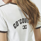 EdgeCC Stripe V - Tee - OffWhite Mocca - Co'couture