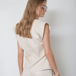 GittCC Pleat Top - Bone - Co'couture