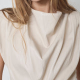 GittCC Pleat Top - Bone - Co'couture