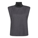 IdaCC Pin Stripe Top - Mid Grey - Co'couture