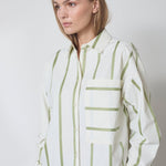 IdieCC Stripe Shirt - Off - White Green - Co'couture