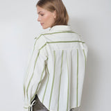 IdieCC Stripe Shirt - Off - White Green - Co'couture