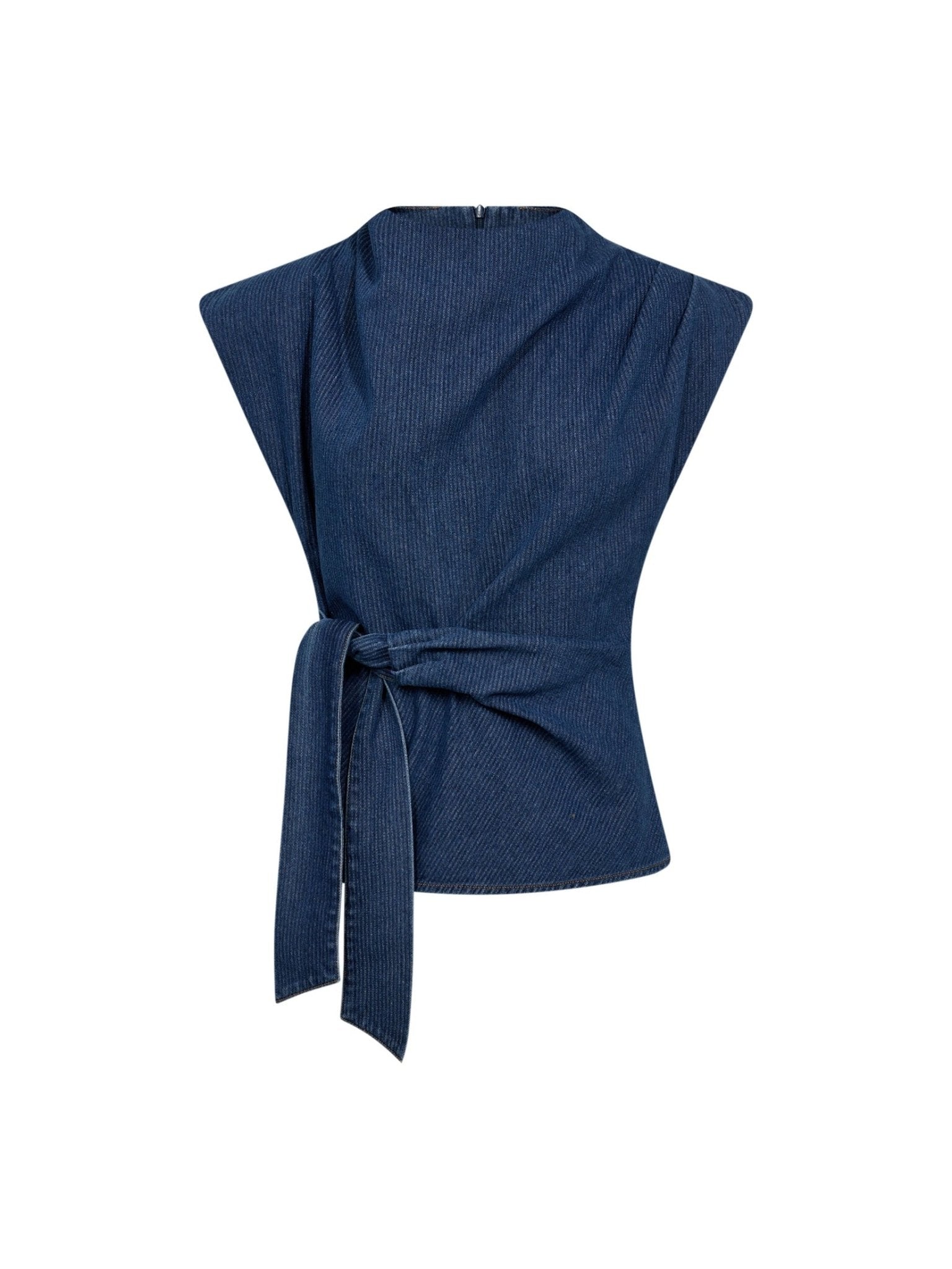 KimmyCC Pleat Top - Dark Denim - Co'couture
