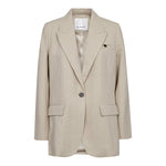 LeenaCC Linen Fitted Blazer - Bone - Co'couture