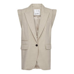LeenaCC Linen Wing Vest - Bone - Co'couture