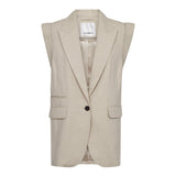 LeenaCC Linen Wing Vest - Bone - Co'couture