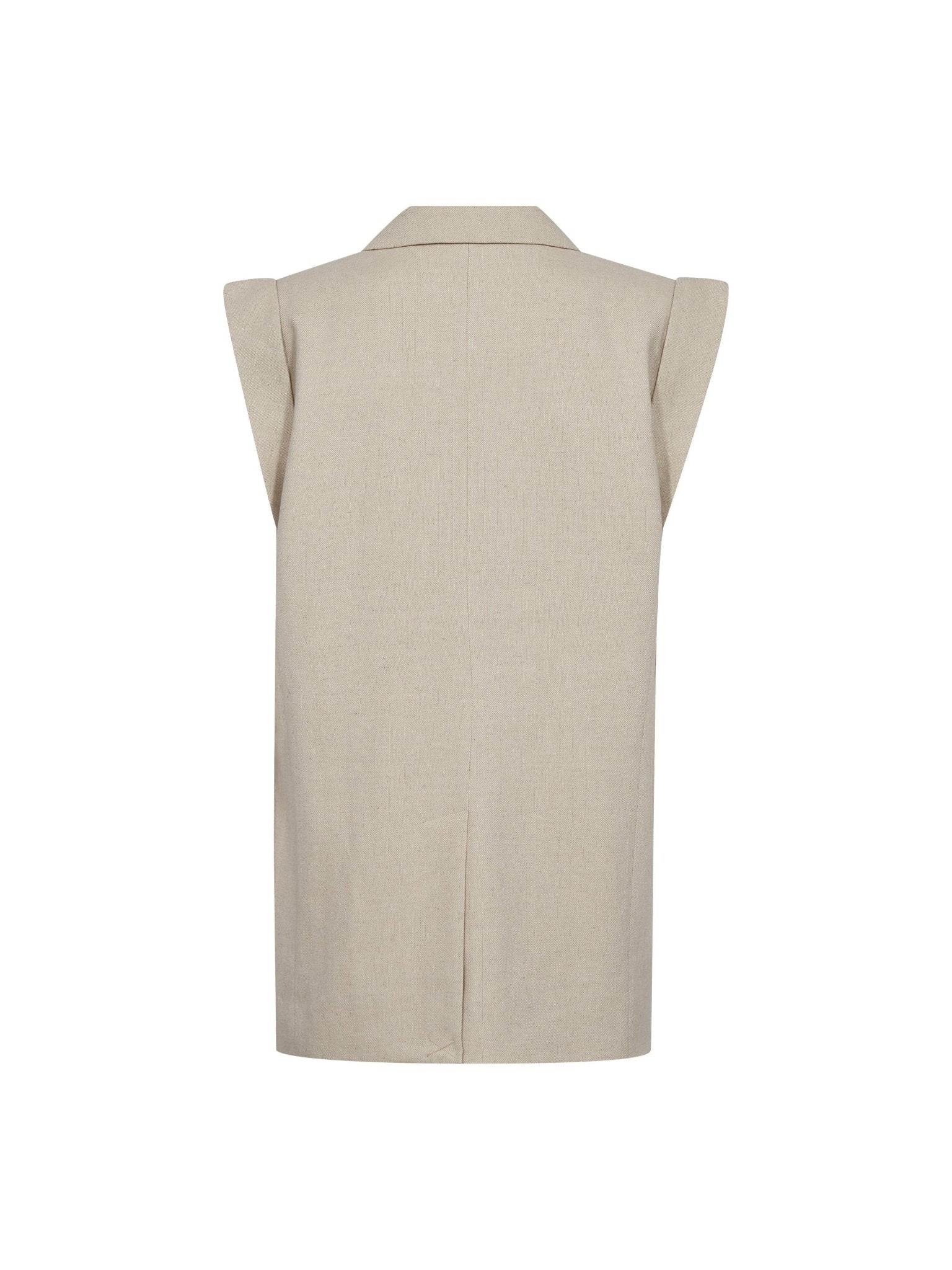 LeenaCC Linen Wing Vest - Bone - Co'couture