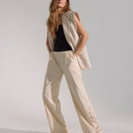 LeenaCC Linen Wing Vest - Bone - Co'couture