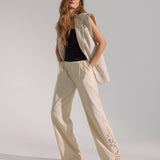 LeenaCC Linen Wing Vest - Bone - Co'couture