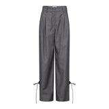 LiamCC String Pleat Pant - Mid Grey - Co'couture