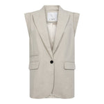 LisaCC Linen Wing Vest - Bone - Co'couture